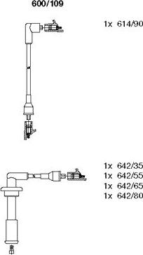 Bremi 600/109 - Комплект проводів запалювання autocars.com.ua