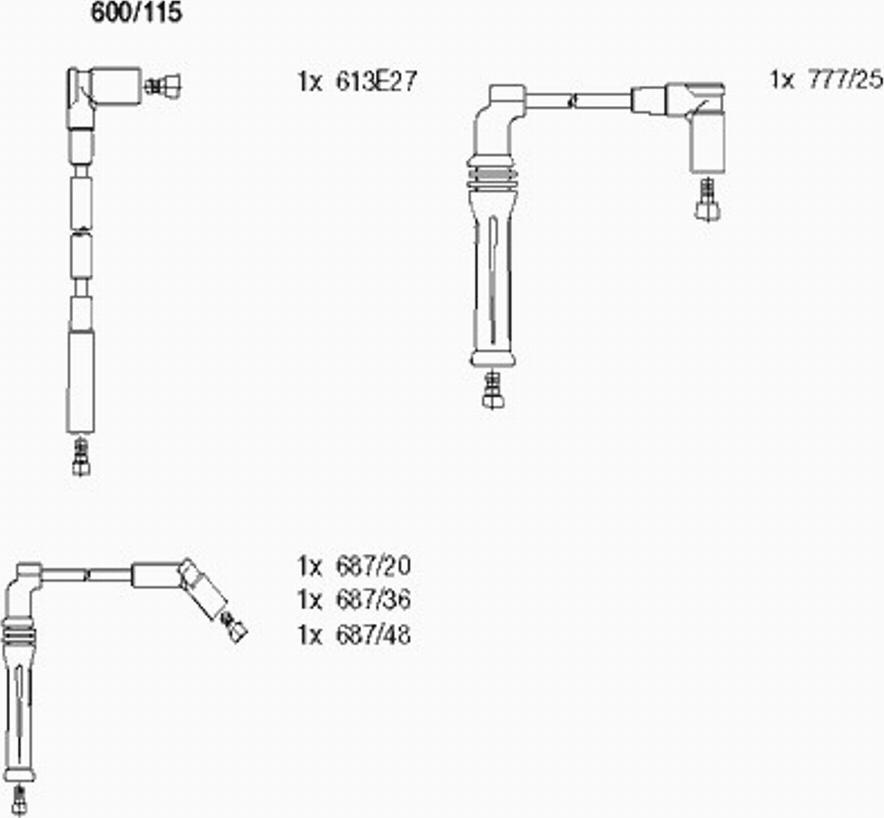Bremi 600/115 - Комплект проводів запалювання autocars.com.ua
