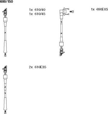 Bremi 600/150 - Комплект проводів запалювання autocars.com.ua