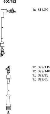 Bremi 600/152 - Комплект проводів запалювання autocars.com.ua