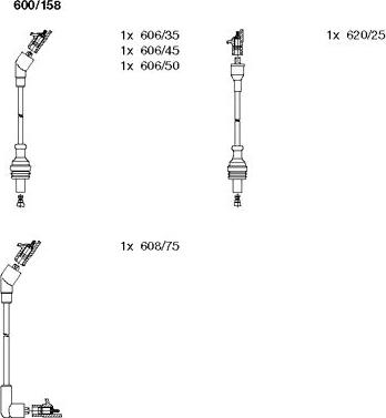 Bremi 600/158 - Комплект проводов зажигания avtokuzovplus.com.ua