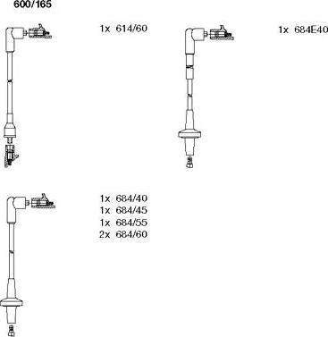 Bremi 600/165 - Комплект проводів запалювання autocars.com.ua
