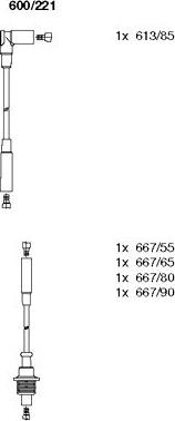 Bremi 600/221 - Комплект проводів запалювання autocars.com.ua