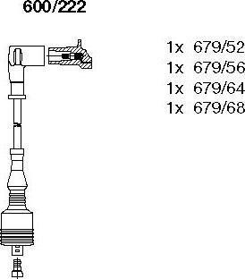 Bremi 600/222 - Комплект проводів запалювання autocars.com.ua