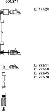 Bremi 600/271 - Комплект проводів запалювання autocars.com.ua