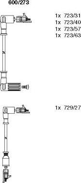 Bremi 600/273 - Комплект проводів запалювання autocars.com.ua
