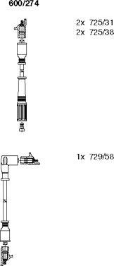 Bremi 600/274 - Комплект проводов зажигания avtokuzovplus.com.ua