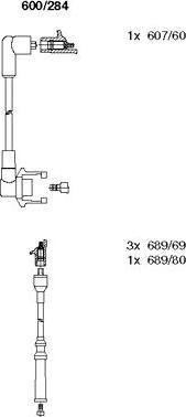 Bremi 600/284 - Комплект проводов зажигания avtokuzovplus.com.ua