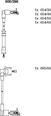 Bremi 600/286 - Комплект проводов зажигания autodnr.net