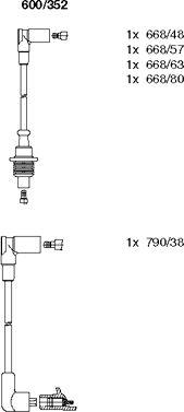 Bremi 600/352 - Комплект проводів запалювання autocars.com.ua