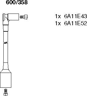 Bremi 600/358 - Комплект проводів запалювання autocars.com.ua