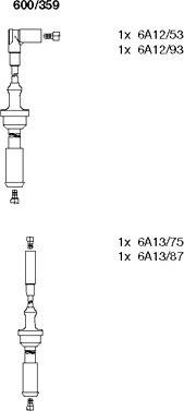 Bremi 600/359 - Комплект проводів запалювання autocars.com.ua