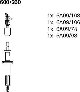 Bremi 600/360 - Комплект проводів запалювання autocars.com.ua