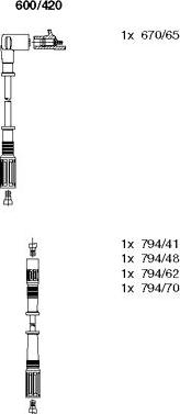 Bremi 600/420 - Комплект проводів запалювання autocars.com.ua