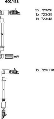 Bremi 600/438 - Комплект проводов зажигания avtokuzovplus.com.ua