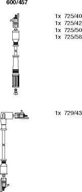 Bremi 600/457 - Комплект проводов зажигания avtokuzovplus.com.ua