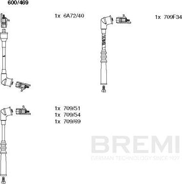 Bremi 600/469 - Комплект проводов зажигания autodnr.net