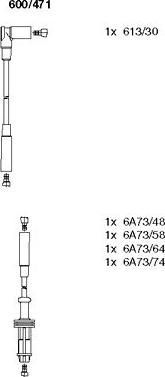 Bremi 600/471 - Комплект проводів запалювання autocars.com.ua