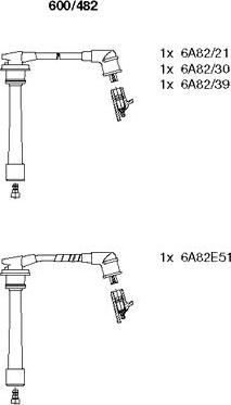Bremi 600/482 - Комплект проводов зажигания autodnr.net