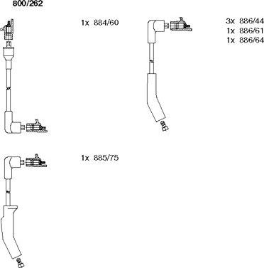 Bremi 800/262 - Комплект проводів запалювання autocars.com.ua