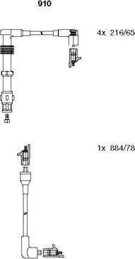 Bremi 910 - Комплект проводів запалювання autocars.com.ua