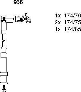 Bremi 956 - Комплект проводів запалювання autocars.com.ua