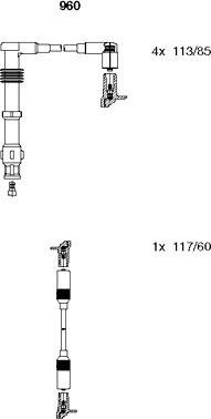 Bremi 960 - Комплект проводов зажигания autodnr.net