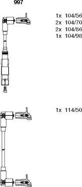 Bremi 997 - Комплект проводов зажигания avtokuzovplus.com.ua