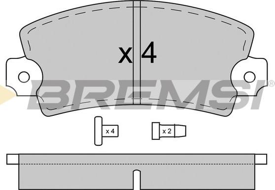 Bremsi BP2018 - Гальмівні колодки, дискові гальма autocars.com.ua
