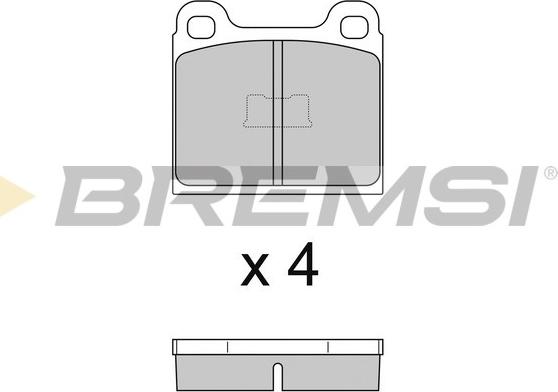 Bremsi BP2054 - Гальмівні колодки, дискові гальма autocars.com.ua