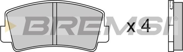 Bremsi BP2075 - Тормозные колодки, дисковые, комплект autodnr.net