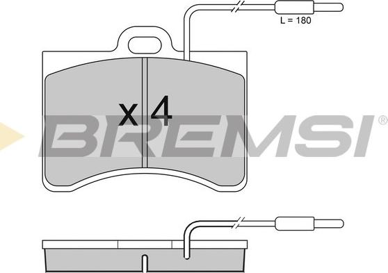 Bremsi BP2092 - Тормозные колодки, дисковые, комплект autodnr.net