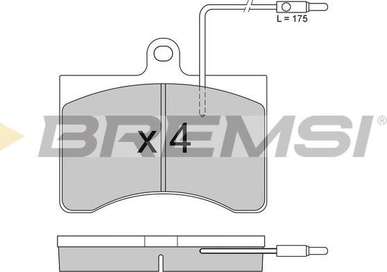 Bremsi BP2094 - Гальмівні колодки, дискові гальма autocars.com.ua