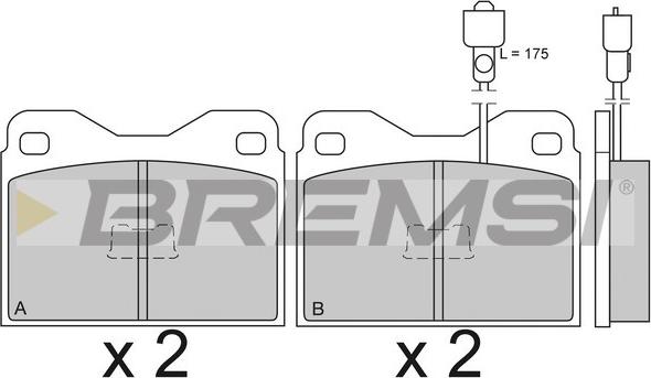 Bremsi BP2098 - Гальмівні колодки, дискові гальма autocars.com.ua