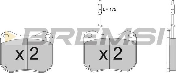 Bremsi BP2118 - Гальмівні колодки, дискові гальма autocars.com.ua