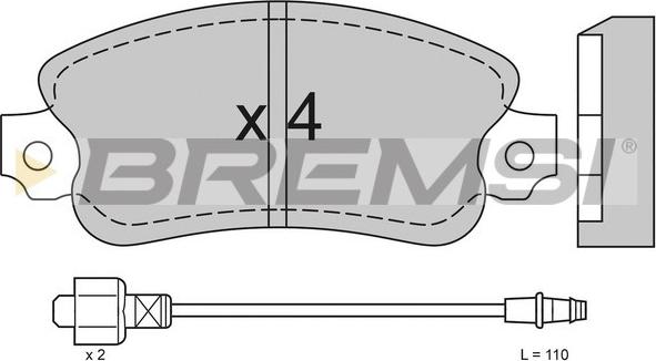 Bremsi BP2127 - Гальмівні колодки, дискові гальма autocars.com.ua