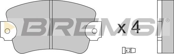 Bremsi BP2132 - Гальмівні колодки, дискові гальма autocars.com.ua