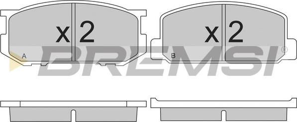 Bremsi BP2165 - Тормозные колодки, дисковые, комплект autodnr.net