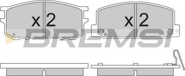 Bremsi BP2167 - Тормозные колодки, дисковые, комплект autodnr.net