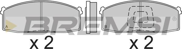Bremsi BP2199 - Тормозные колодки, дисковые, комплект autodnr.net