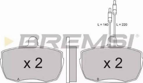 Bremsi BP2204 - Гальмівні колодки, дискові гальма autocars.com.ua