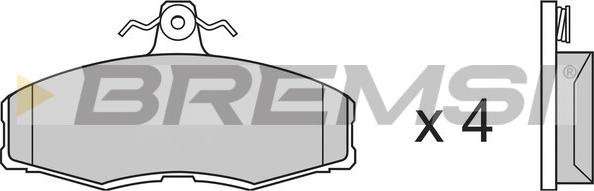 Bremsi BP2208 - Гальмівні колодки, дискові гальма autocars.com.ua