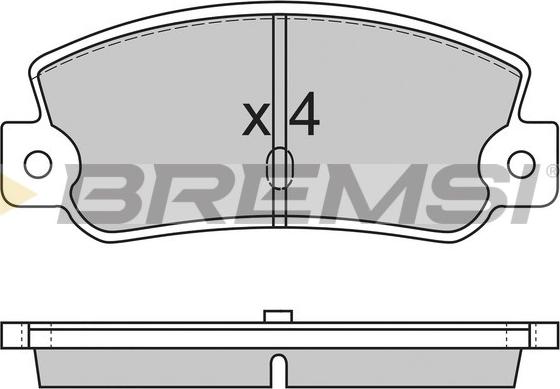 Bremsi BP2212 - Тормозные колодки, дисковые, комплект autodnr.net