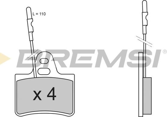 Bremsi BP2214 - Гальмівні колодки, дискові гальма autocars.com.ua