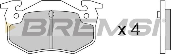 Bremsi BP2217 - Гальмівні колодки, дискові гальма autocars.com.ua