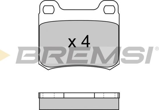Bremsi BP2227 - Тормозные колодки, дисковые, комплект autodnr.net