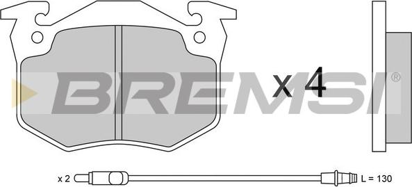 Bremsi BP2230 - Гальмівні колодки, дискові гальма autocars.com.ua