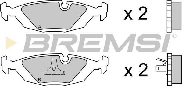 Bremsi BP2236 - Тормозные колодки, дисковые, комплект autodnr.net