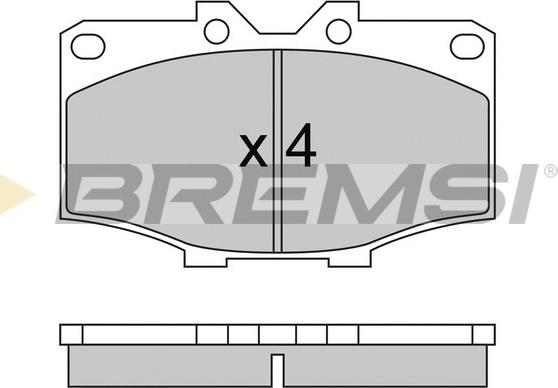 Bremsi BP2242 - Гальмівні колодки, дискові гальма autocars.com.ua