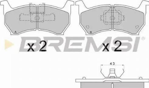 Bremsi BP2253 - Гальмівні колодки, дискові гальма autocars.com.ua